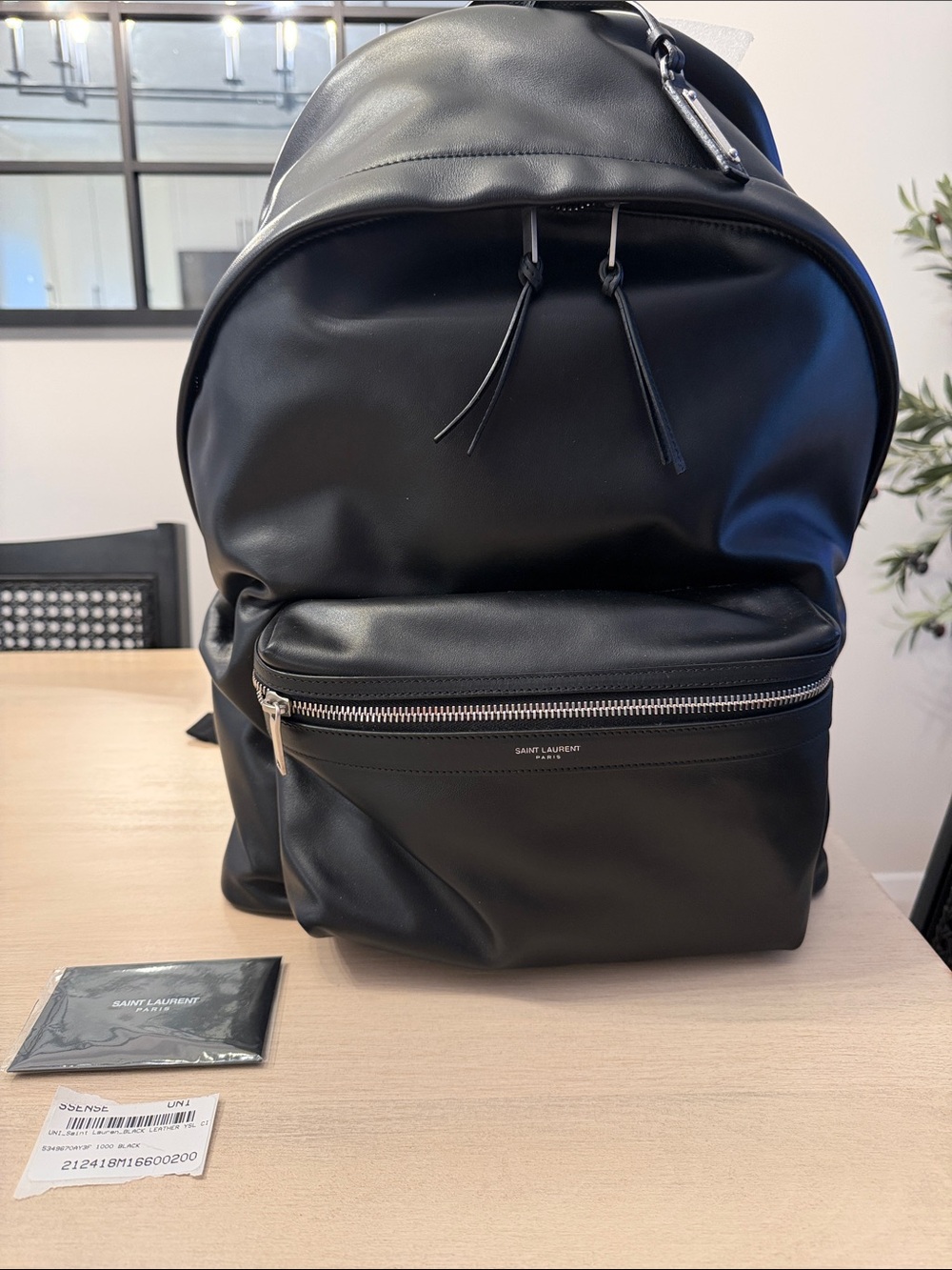 Saint Laurent City Backpack in Matte Black Leather